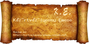 Körtvélyessy Emese névjegykártya